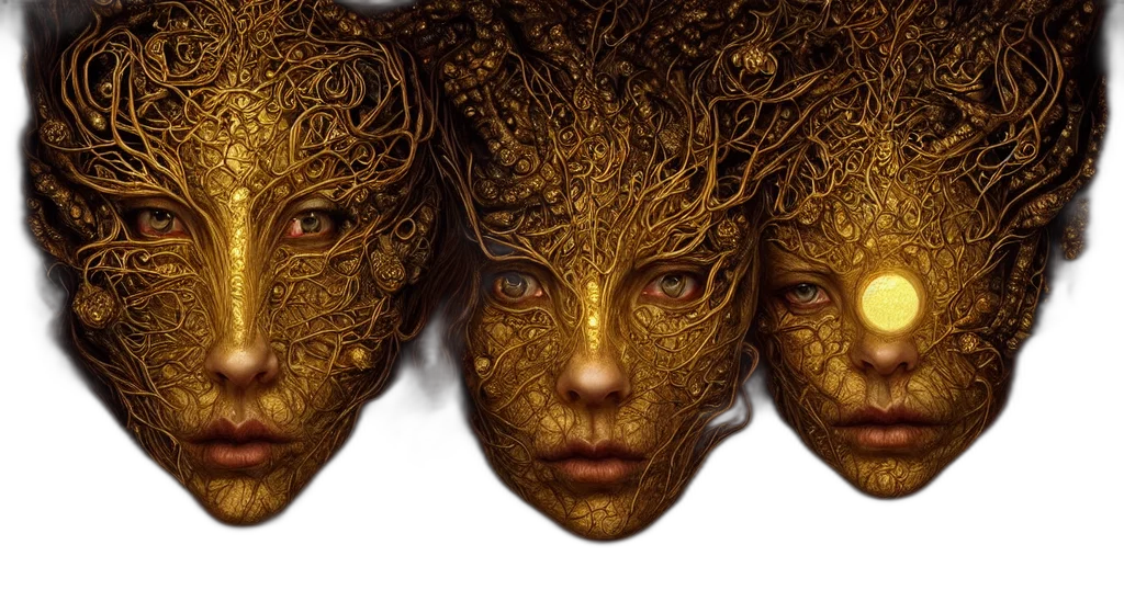 mask, face, crown, fantasy art transparent PNG cut-out