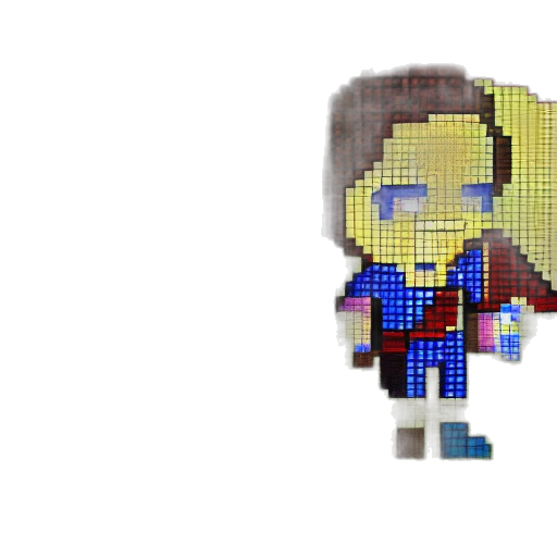 jacket, staff, pixel art, 3d render transparent PNG cut-out