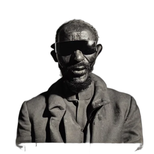 face, mask, jacket, staff transparent PNG cut-out