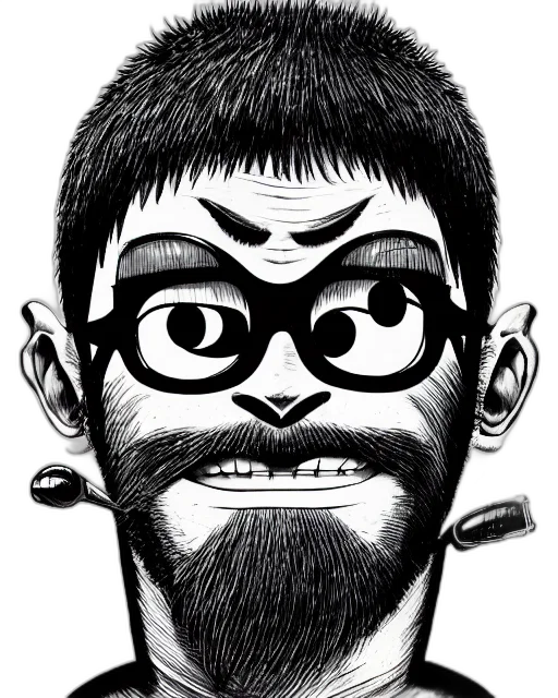 face, mask, cartoon, comic book art transparent PNG cut-out