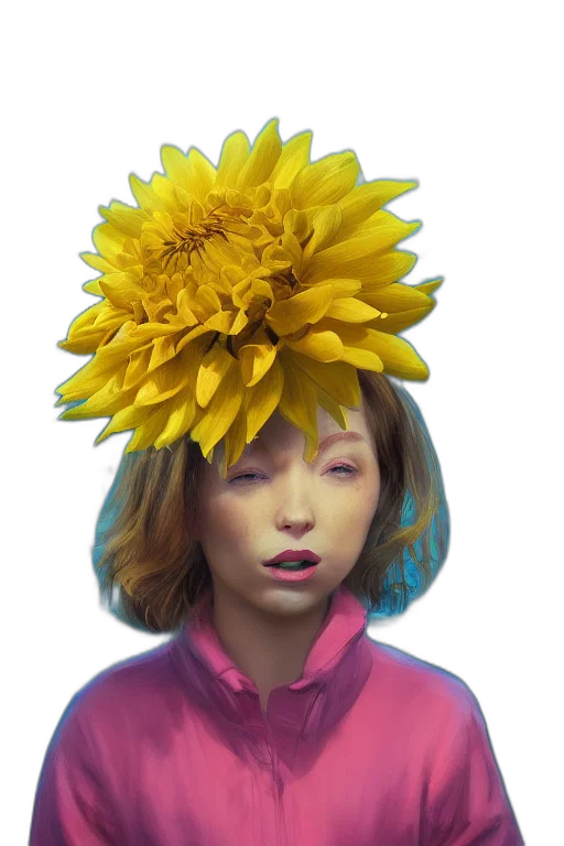 flower, crown, face, hat transparent PNG cut-out