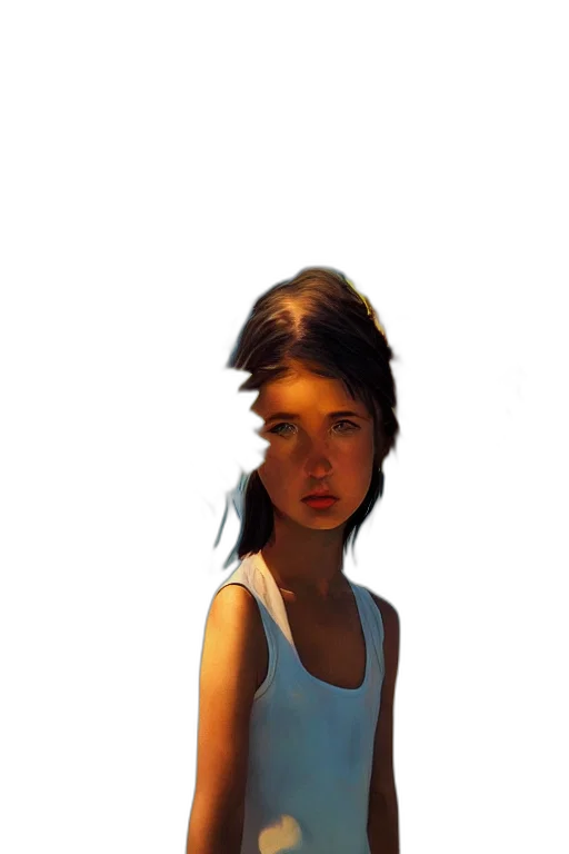 face, dress, hair, creature transparent PNG cut-out