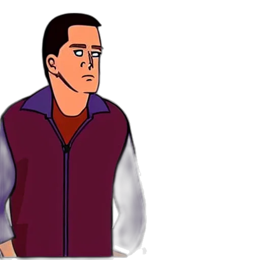 jacket, staff, face, cartoon transparent PNG cut-out