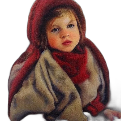jacket, face, hat, oil painting transparent PNG cut-out