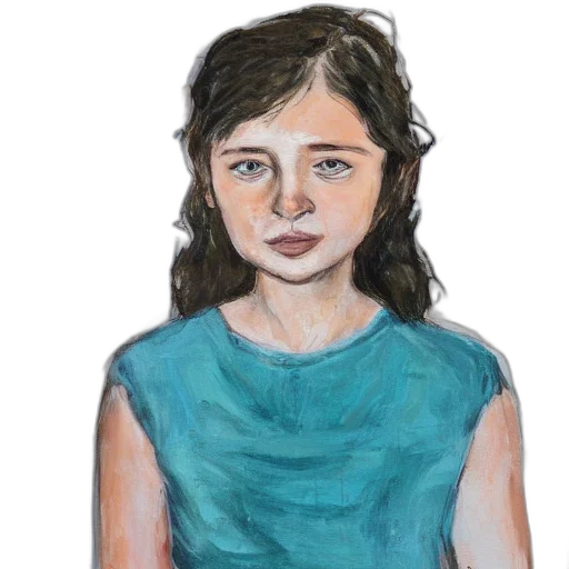dress, face, watercolor, photorealistic transparent PNG cut-out
