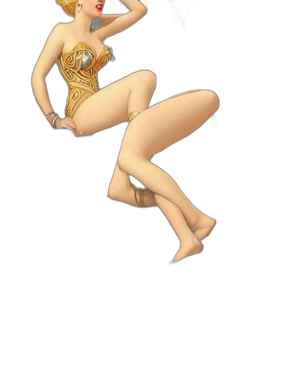 dress, staff, 3d render, concept art transparent PNG cut-out
