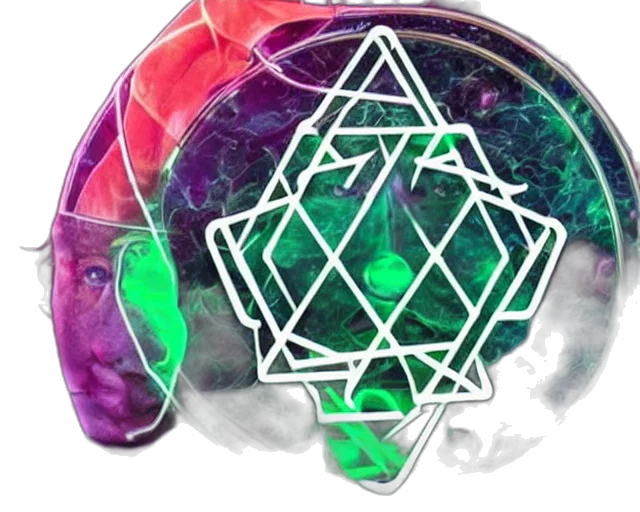 mask, crown, vaporwave, concept art transparent PNG cut-out