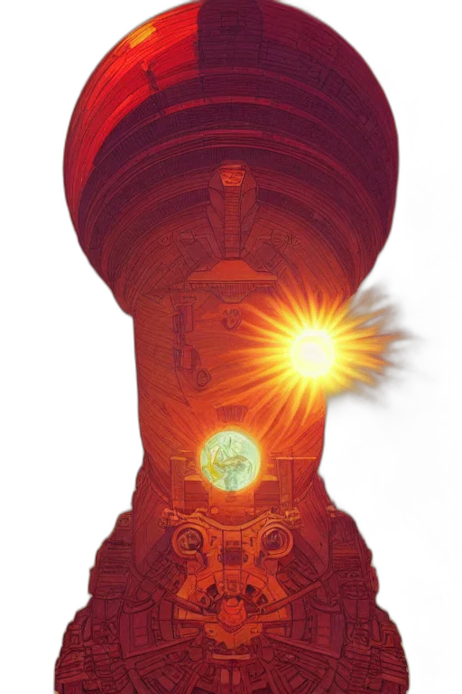crown, hat, staff, robot transparent PNG cut-out