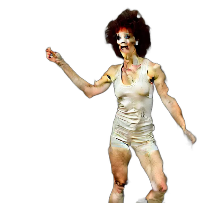 creature, staff, dress, mask transparent PNG cut-out