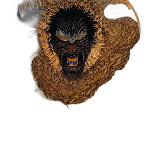 mask, animal, hair, creature transparent PNG cut-out