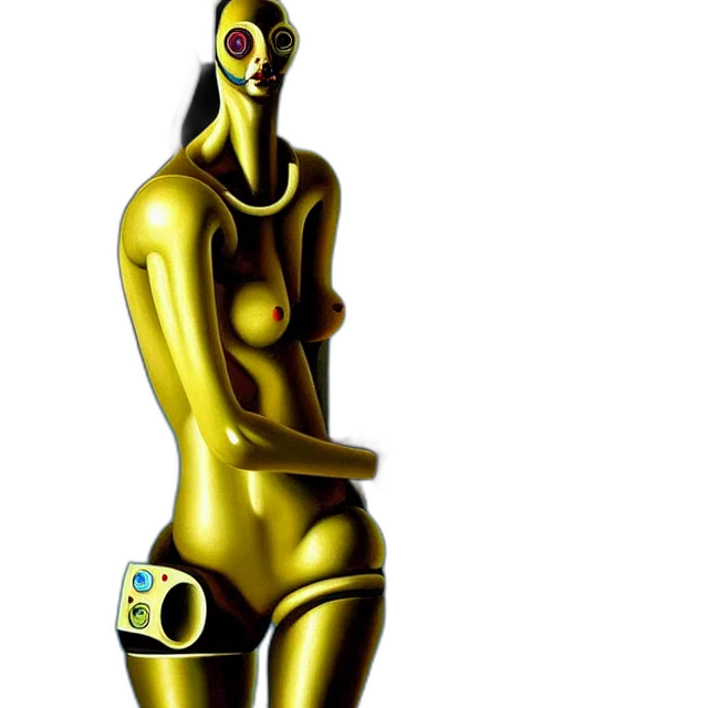 robot, jewelry, mask, dress transparent PNG cut-out