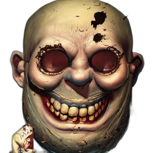 face, mask, creature, concept art transparent PNG cut-out