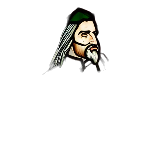 staff, hat, face, pixel art transparent PNG cut-out