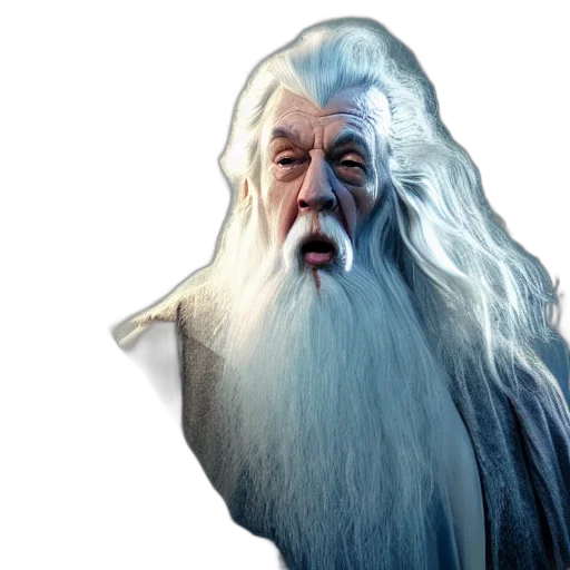 face, dragon, hair, staff transparent PNG cut-out