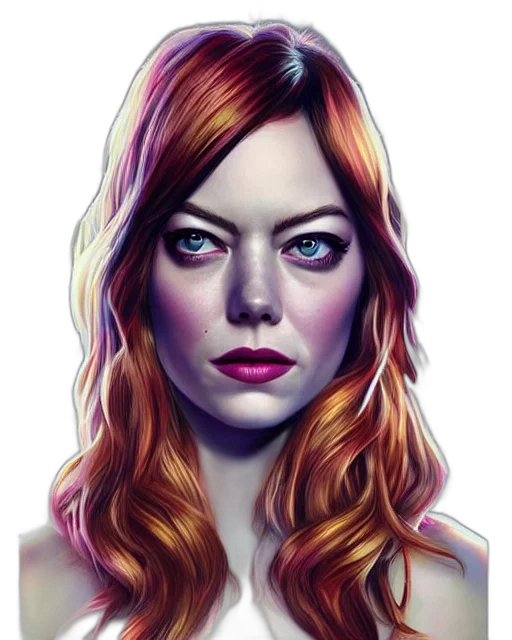face, hair, fantasy art, photorealistic transparent PNG cut-out