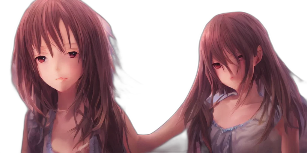 hair, dress, face, creature transparent PNG cut-out