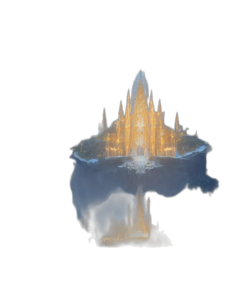 crown, dragon, building, sword transparent PNG cut-out