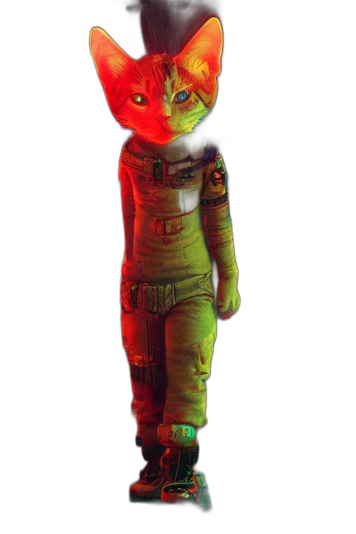 robot, staff, mask, creature transparent PNG cut-out