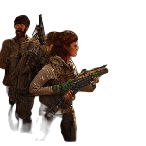 weapon, jacket, staff, concept art transparent PNG cut-out
