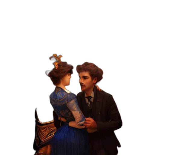 crown, dress, concept art, 3d render transparent PNG cut-out
