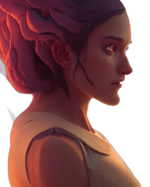 crown, face, robot, concept art transparent PNG cut-out