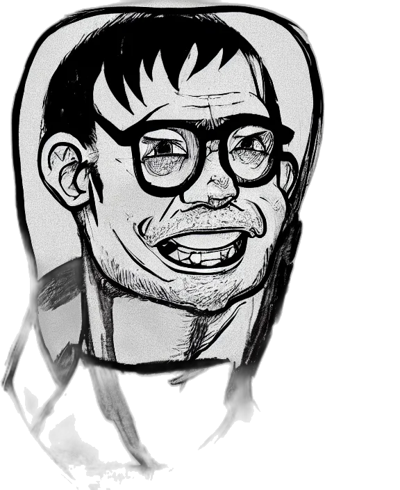 face, comic book art, cartoon, concept art transparent PNG cut-out