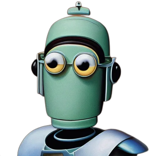 robot, 3d render, concept art, cartoon transparent PNG cut-out
