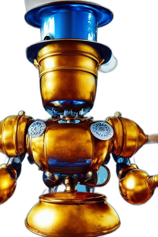 robot, crown, weapon, staff transparent PNG cut-out