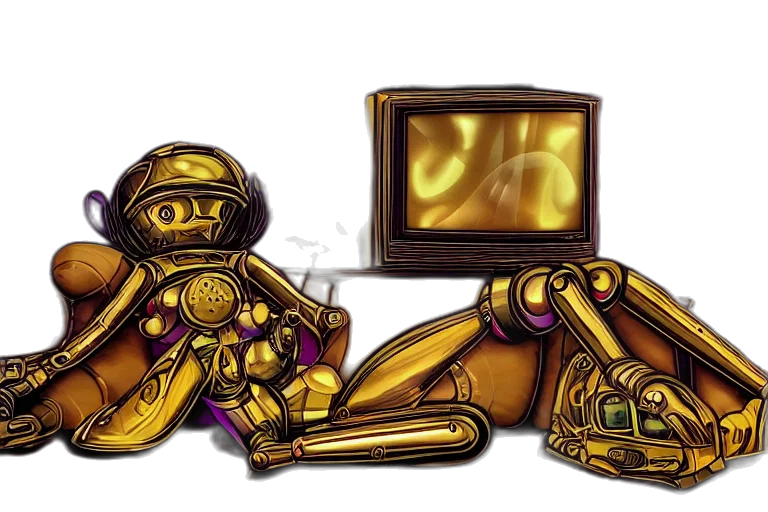 robot, furniture, jewelry, concept art transparent PNG cut-out