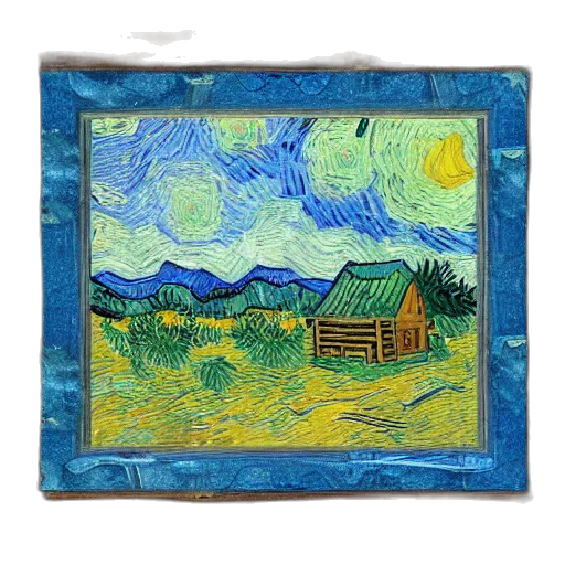 oil painting, photorealistic, watercolor, sunset transparent PNG cut-out