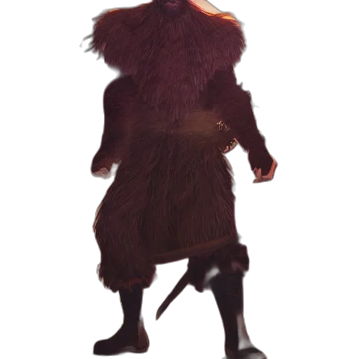 creature, animal, jacket, staff transparent PNG cut-out