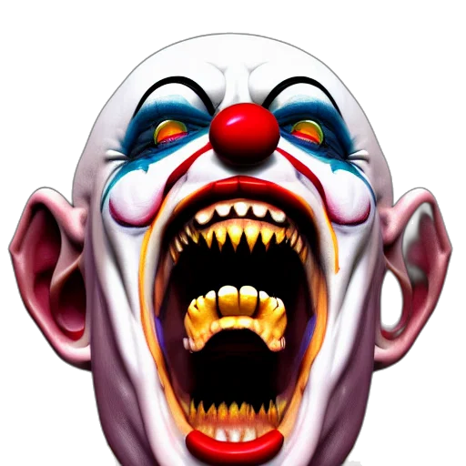 face, mask, creature, photorealistic transparent PNG cut-out