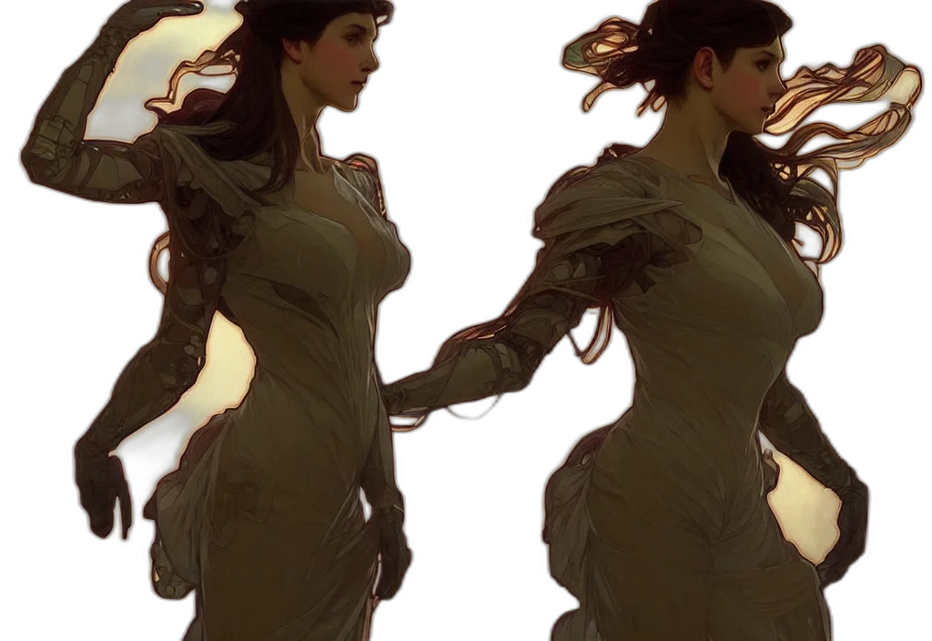 dress, concept art, fantasy art, comic book art transparent PNG cut-out