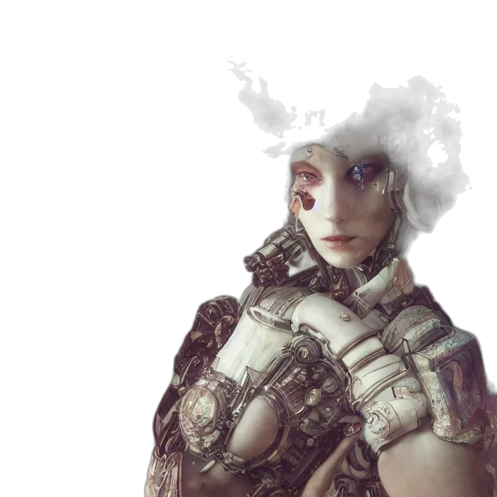 robot, face, mask, dragon transparent PNG cut-out
