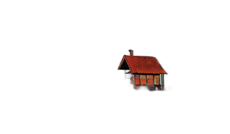 building, furniture, umbrella, 3d render transparent PNG cut-out