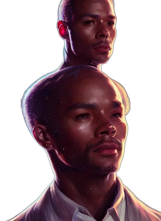 face, concept art, comic book art, photorealistic transparent PNG cut-out