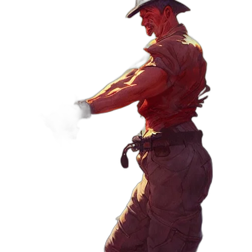 weapon, staff, hat, robot transparent PNG cut-out