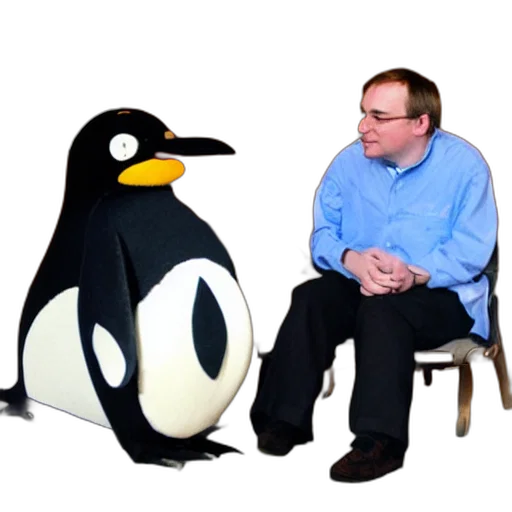 3d render, linus, torvalds, interviewing transparent PNG cut-out