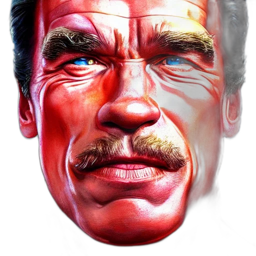 face, mask, weapon, photorealistic transparent PNG cut-out