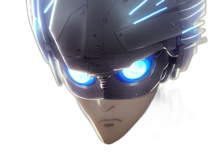 robot, face, mask, weapon transparent PNG cut-out
