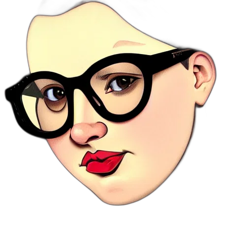 face, cartoon, 3d render, photorealistic transparent PNG cut-out
