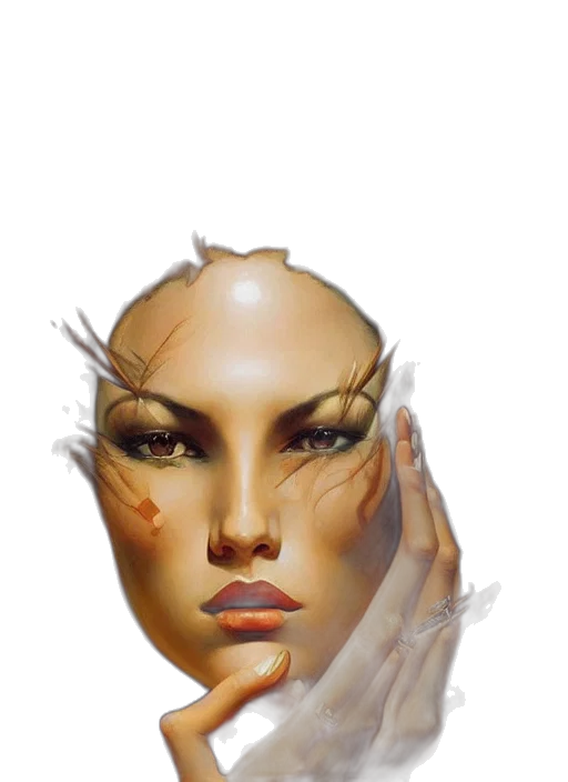 face, mask, crown, jewelry transparent PNG cut-out