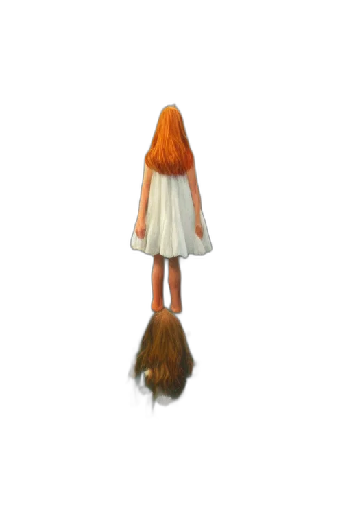 hair, dress, staff, creature transparent PNG cut-out