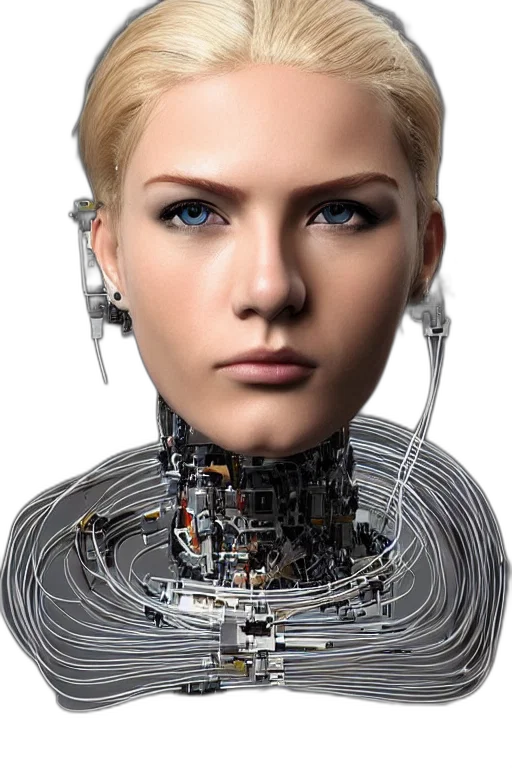 robot, face, jewelry, cyberpunk transparent PNG cut-out
