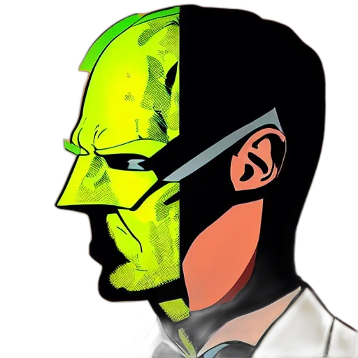 mask, face, staff, comic book art transparent PNG cut-out