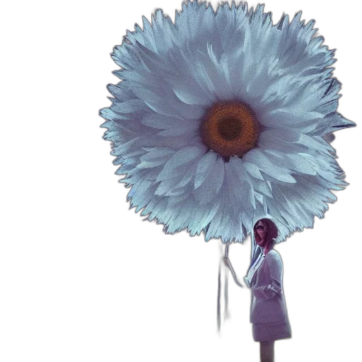 flower, umbrella, staff, dress transparent PNG cut-out