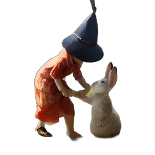 hat, staff, animal, dress transparent PNG cut-out