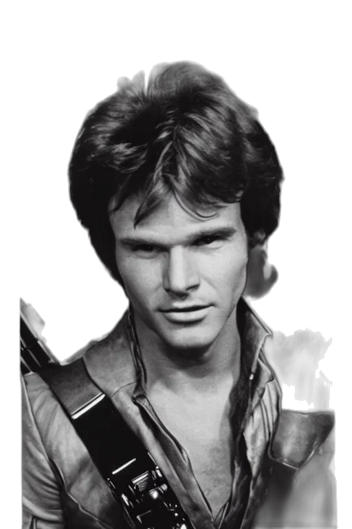 jacket, face, weapon, photorealistic transparent PNG cut-out