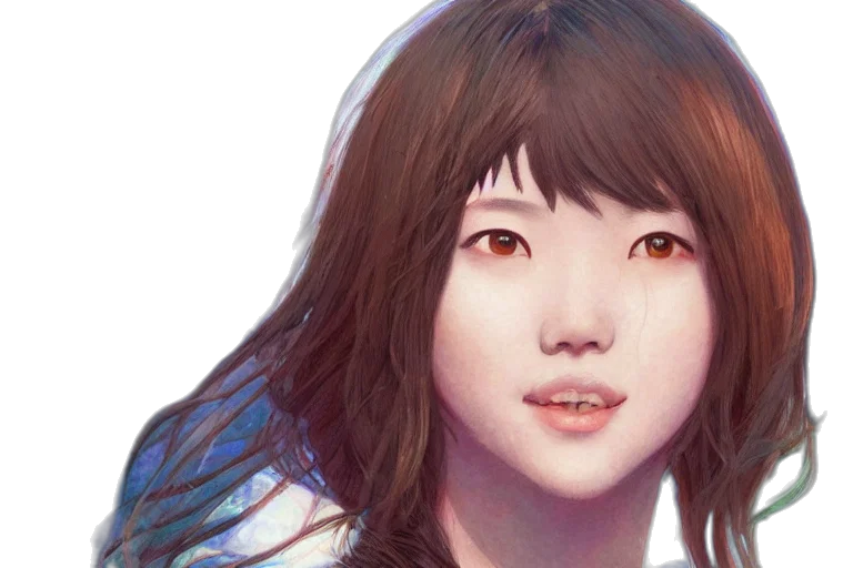 face, robot, creature, photorealistic transparent PNG cut-out