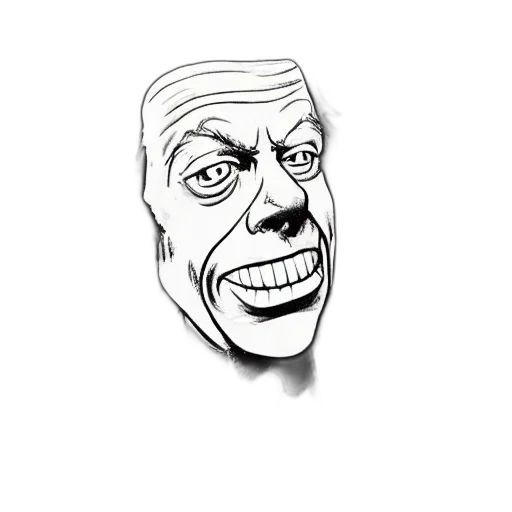 face, mask, cartoon, comic book art transparent PNG cut-out